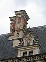 Blois, Chateau, Aile Francois Ier , Cheminee (1)